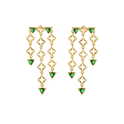 Gold - Emerald Zirconia