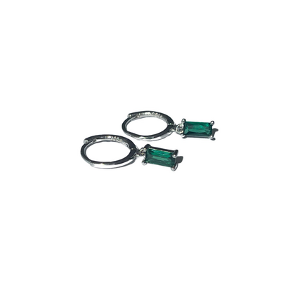 Silver - Emerald Zirconia