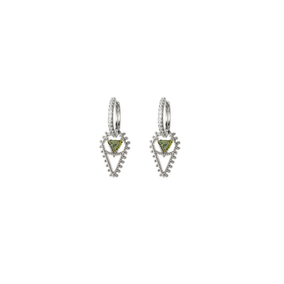 Silver - Olive Zirconia